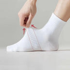 5/10/20 Pairs Neutral Solid Color Round Neck Socks Spring Summer Sweat Absorbing Breathable Comfortable All-season Sports Socks