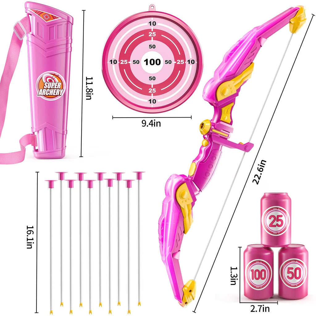 Kids Bow and Arrow Set, LED Light Up Archery Toys 10 , Boys