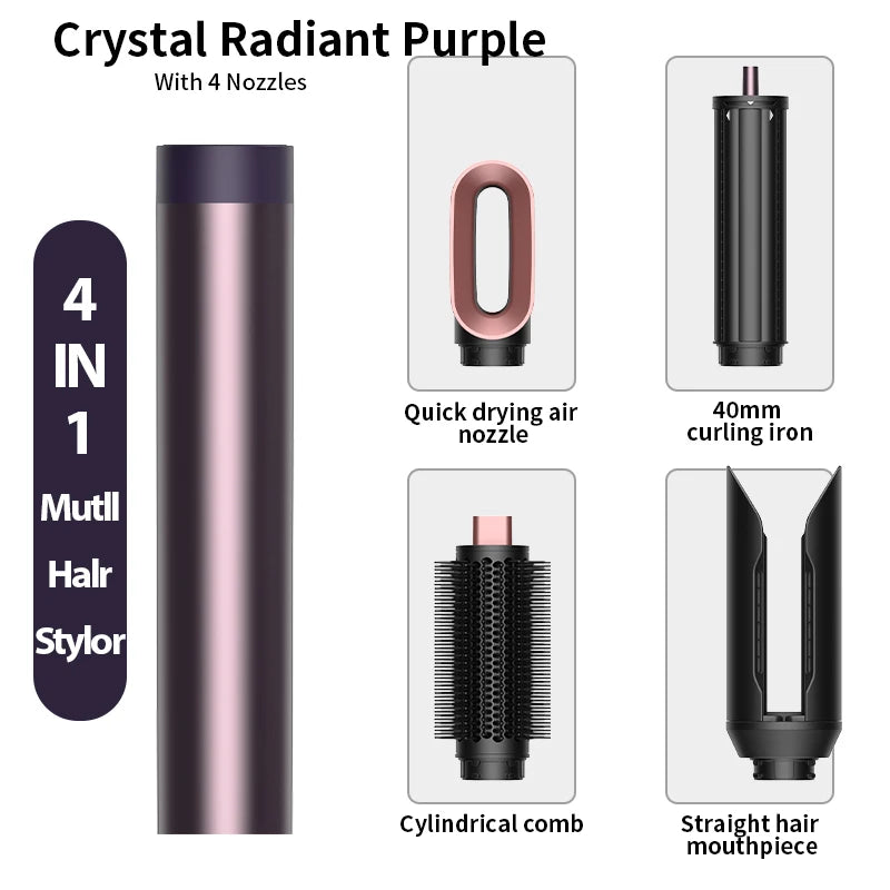 1700W New 6-in-1 Hair Styler Hot Air Brush Multi-Functional Dry Straighten Curl Salon  Home Use Hair Styling Tool