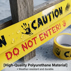 Warning Tapes Halloween Decoration Do Not Enter Roll for Door Windows Yards