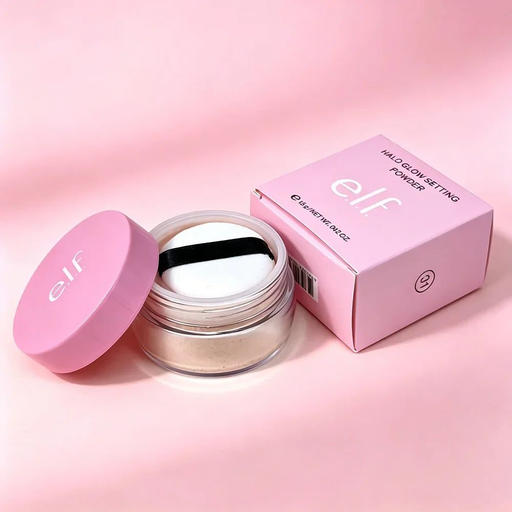E.L.F. Halo GLOWSETTING POWDER Brightens Skin Tone, Softens Setting Powder, Loose Powder and Loose Powder