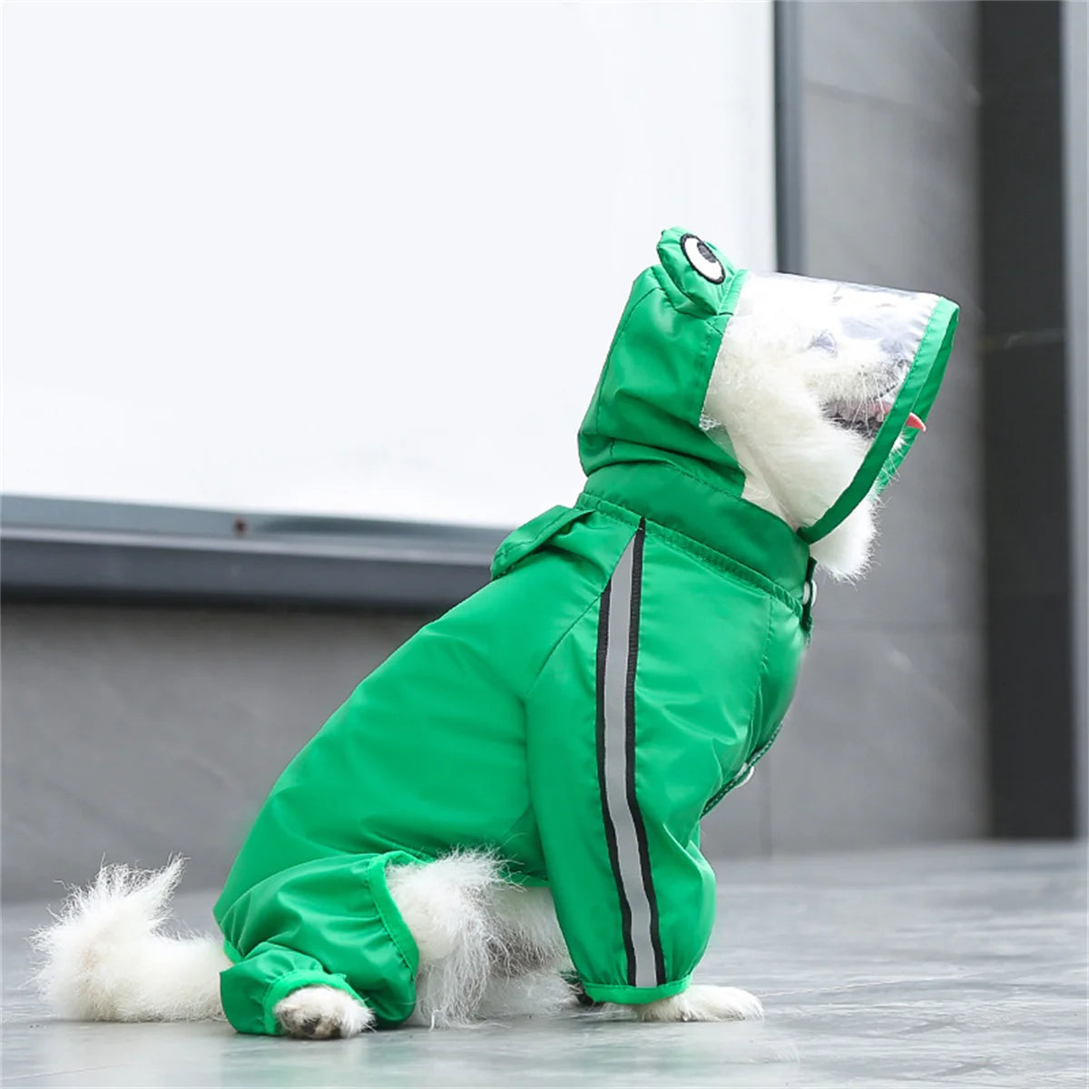 Reflective Hooded Waterproof Dog Raincoat