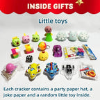 10Inch Christmas Cracker Set of 6pcs Christmas Crackers with Snap and Prize Father Christmas Snowflake Santa Claus Free Shipping