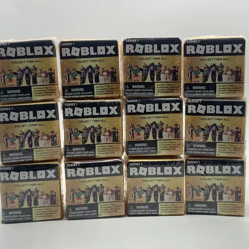 Original Roblox Building Block Doll Cartoon 1 Series Virtual World Random Style Assembling Model Toy Game Redemption Code