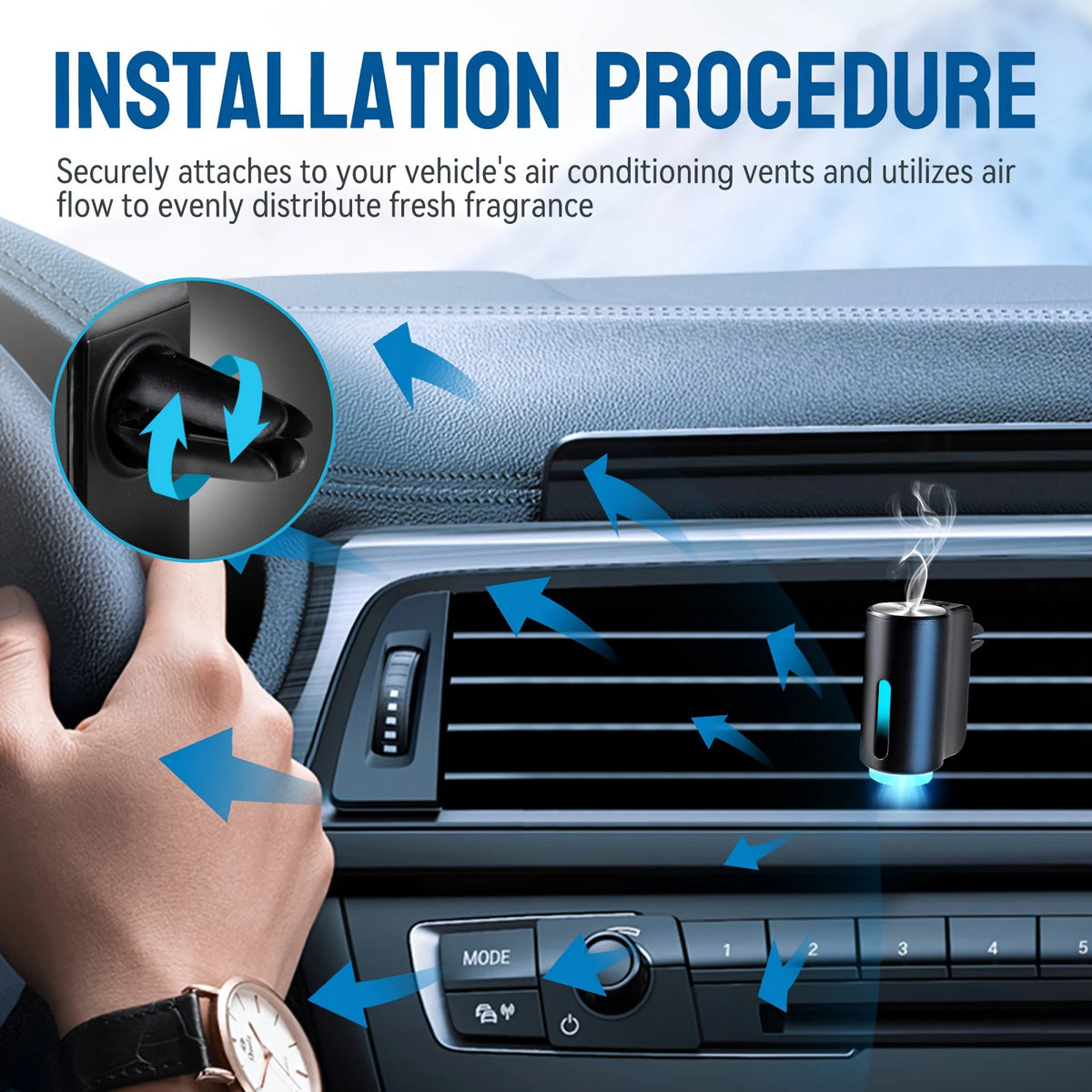 Smart Car Air Aromatherapy Diffuser Car Air Fresheners Humidifier Aromatherapy Car Air Freshener Removing Odors Car Accessories