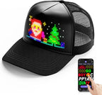 Led Baseball Cap Usb App Control Bluetooth Rechargeable Scrolling Atmosphere Message Board Hop Display Hat Glowing Hat Hip