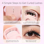 Electric Heated Eyelash Curler with Eyelash Card Makeup Eye Lashes Curler Tool Long Lasting Lash Extension Perm Eyelashes Clip