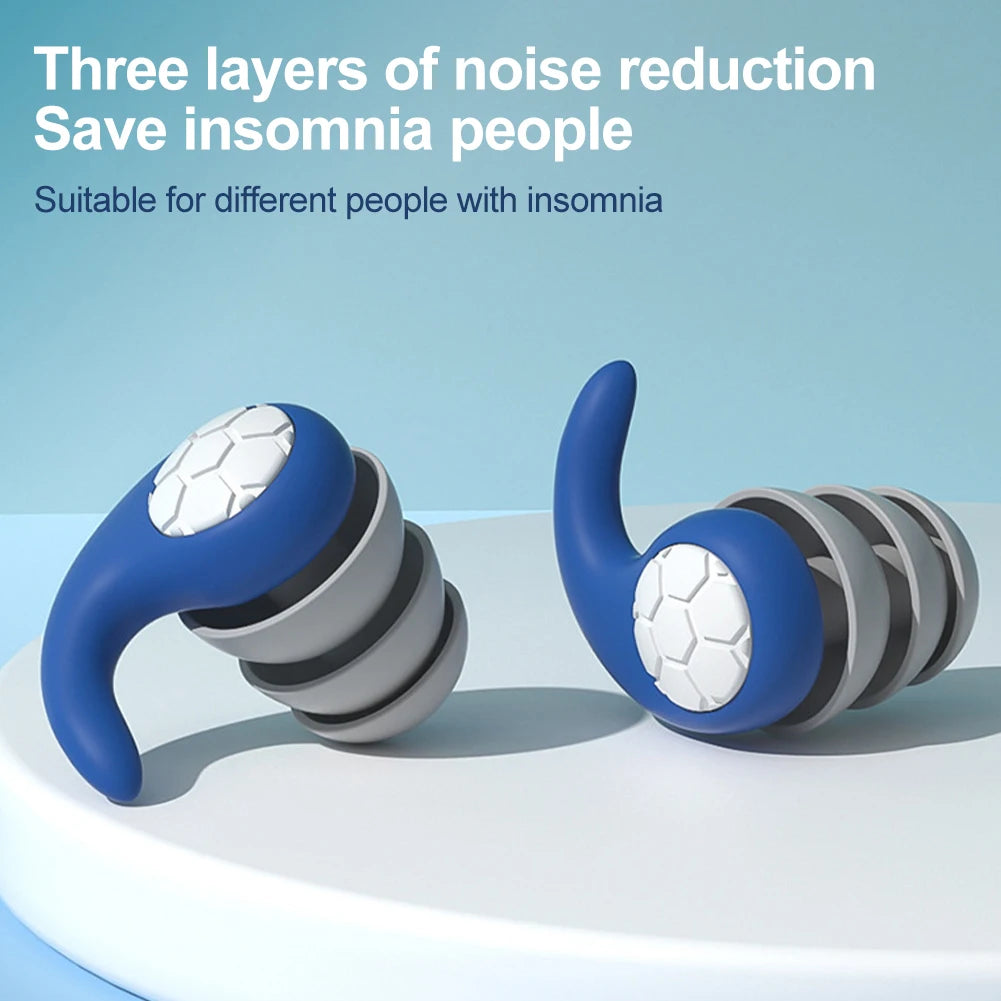 Silicone Noise Cancelling Earplugs Noise Filter Sleep Swimming Waterproof