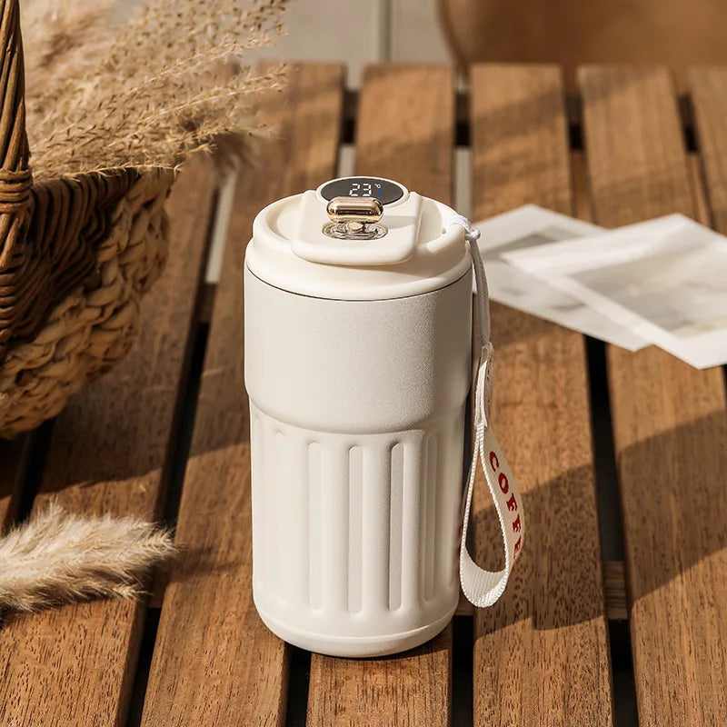 Stainless Steel Thermo Bottle with LED Display — 450ml