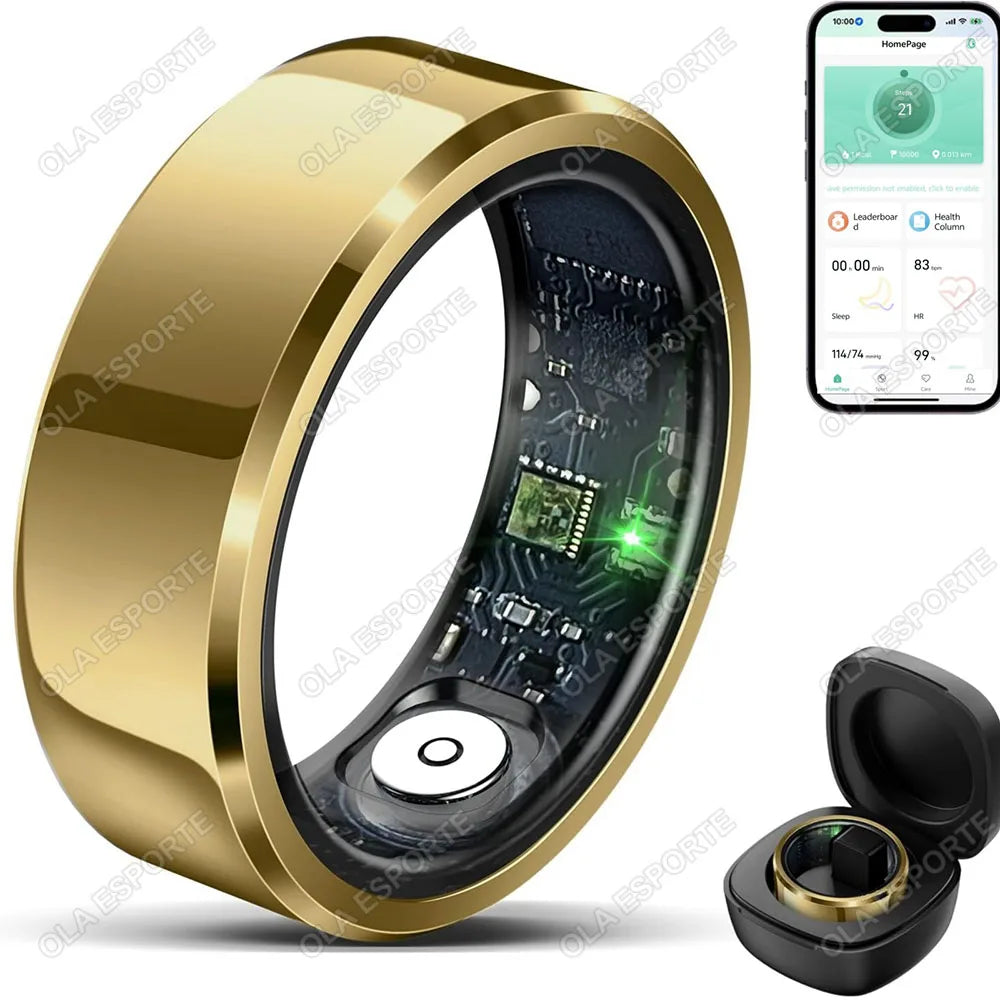 2026 Smart Ring Blood Pressure Heart Rate Sleep Monitoring
