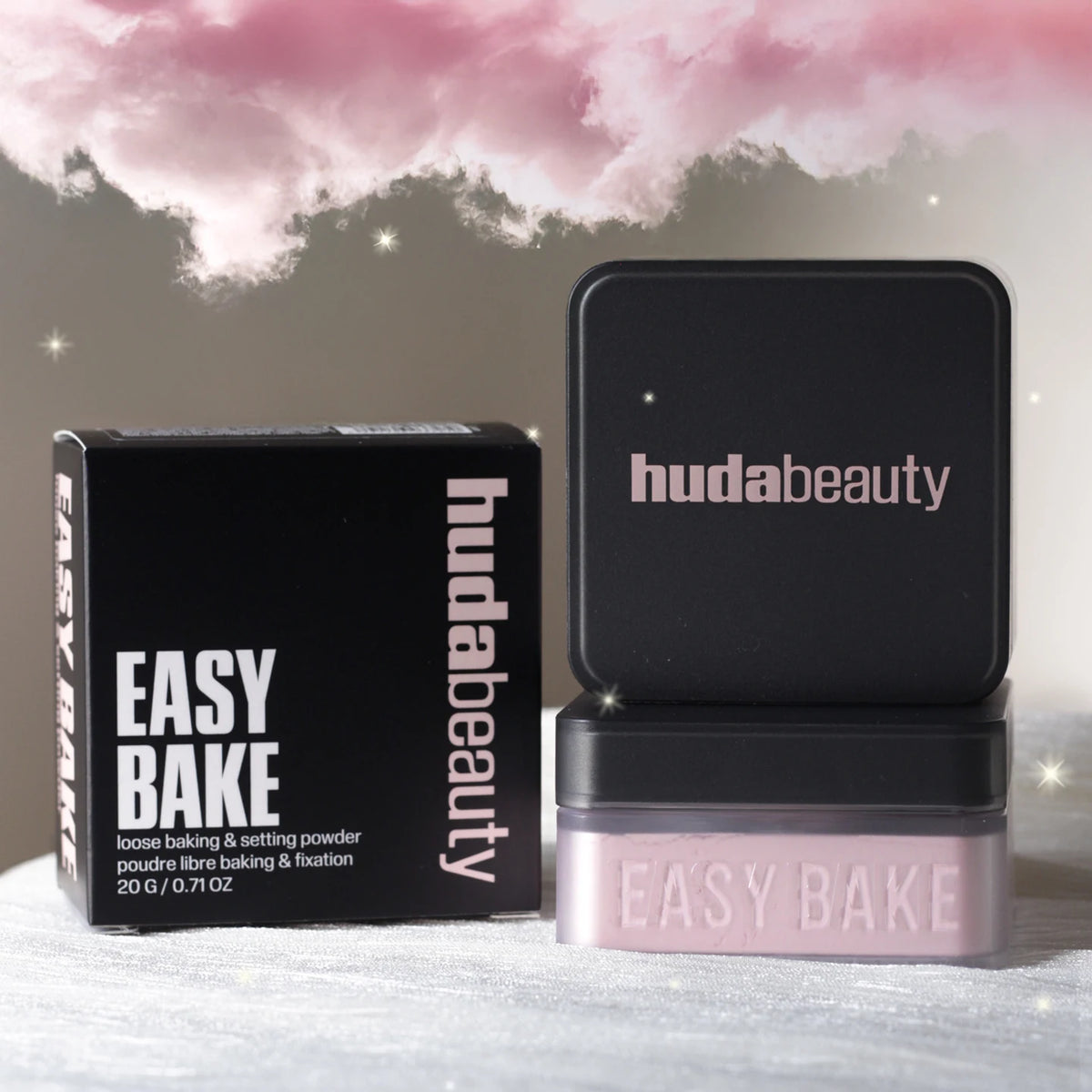 New Color Blocking Huda Easy Bake Fragrance Free Loose Baking and Setting Powder Beauty Oil Control Matte Makeup Setting Spray