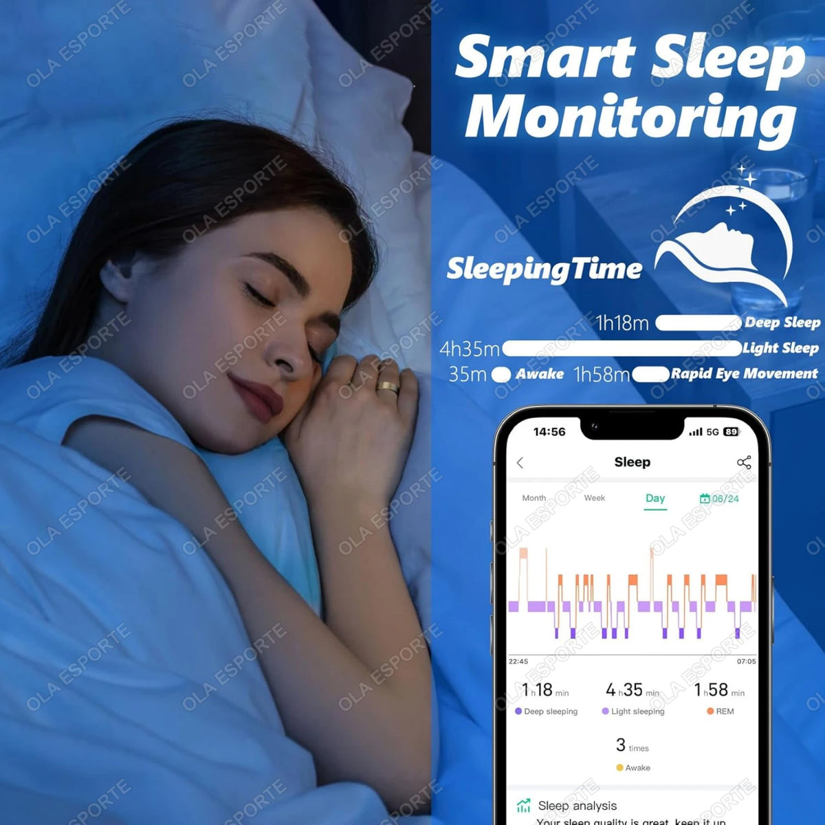 2026 Smart Ring Blood Pressure Heart Rate Sleep Monitoring