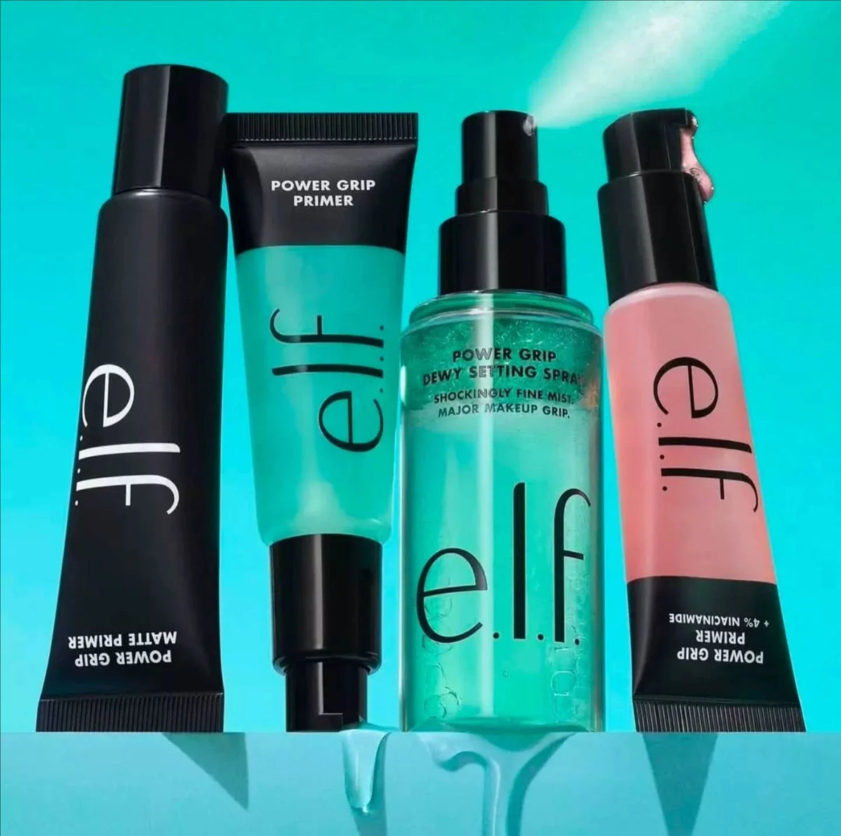 Elf Makeup Power Grip Dewy Setting Spray Beauty Cosmetics