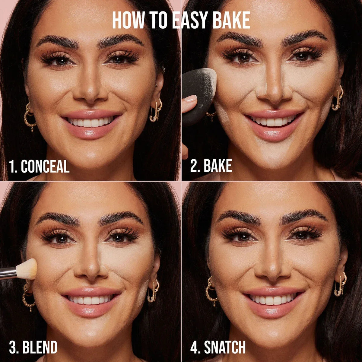 New Color Blocking Huda Easy Bake Fragrance Free Loose Baking and Setting Powder Beauty Oil Control Matte Makeup Setting Spray