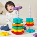 Baby Rotating Rainbow Stacking Tower