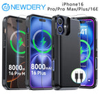 NEWDERY Battery Case for iPhone 16 Pro Max 16Pro 16 Plus 1 Bank Rechargeable battery