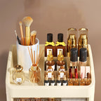 3 to 4-Tier Foldable Makeup Organizer with Drawer Function— Storage