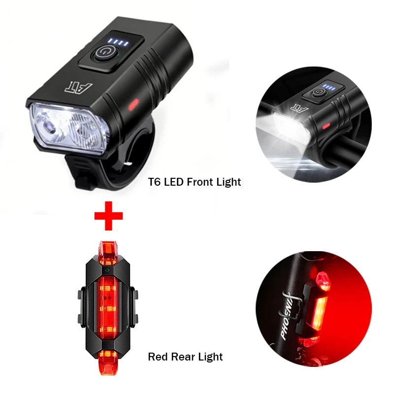 USB-C Rechargeable LED Bicycle Front Light