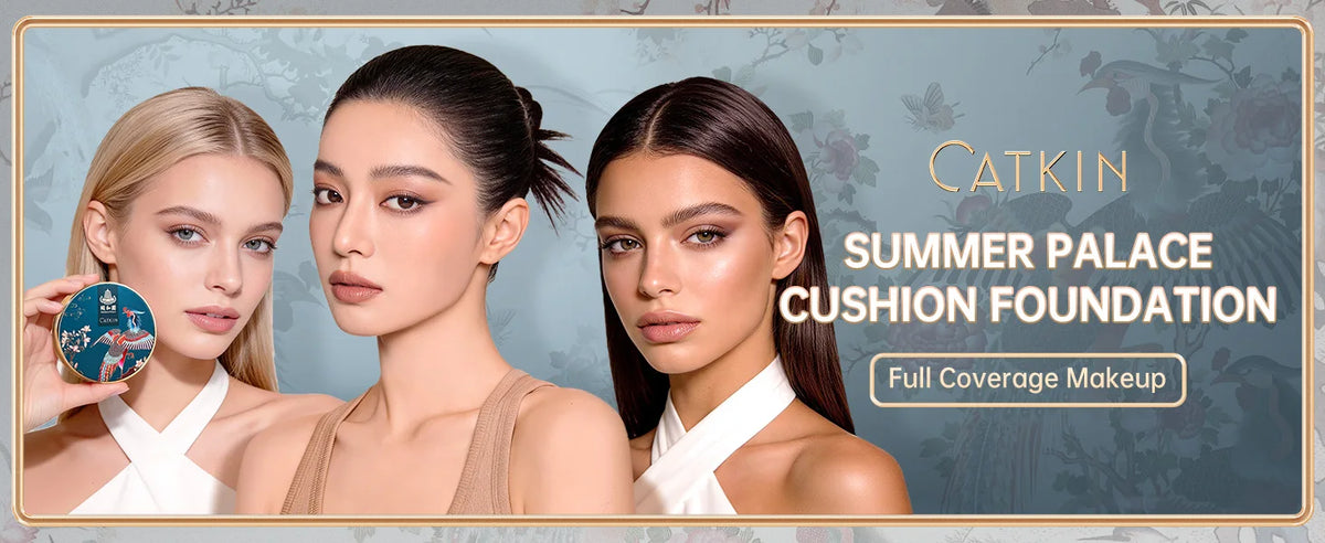 Catkin Phoenix Cushion Foundation Full Coverage, Sheer Satin Finish,  Light Beige