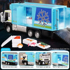 Simulated street cleaning sweeper electric vacuum sweeper road children's alloy car boy toy wind-up sprinkler truck