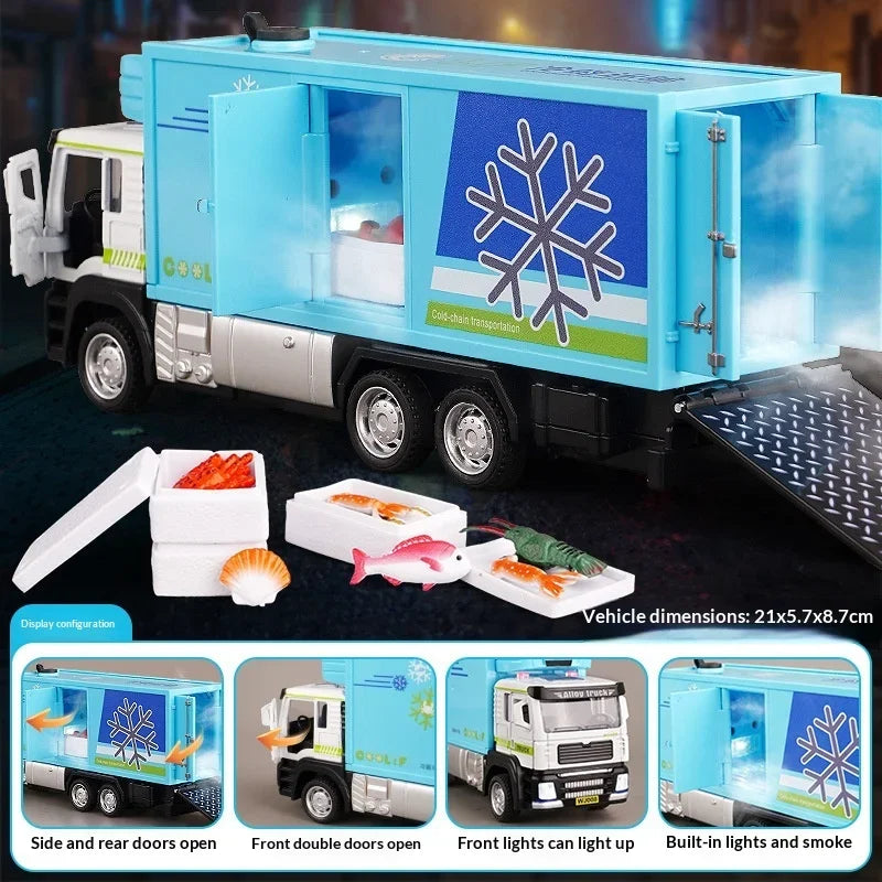 Simulated street cleaning sweeper electric vacuum sweeper road children's alloy car boy toy wind-up sprinkler truck