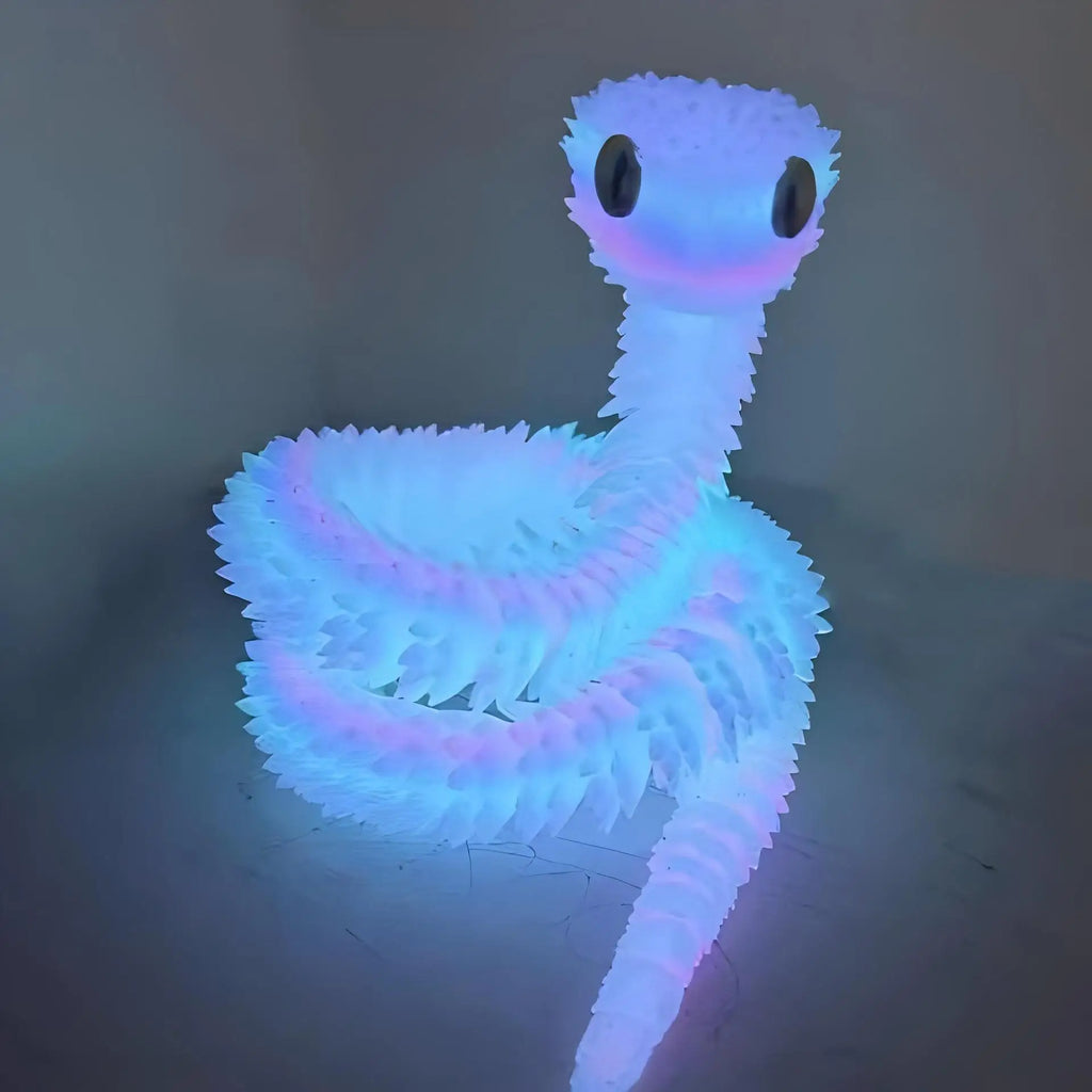 2026 New 3D Printed Snake Realistic Snake Statue Movable Joint Fidget Toys Simulation Snake Year Desk Ornament Animal Model Gift