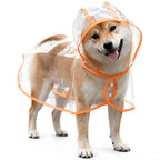 Transparent Waterproof Dog Raincoat – S–XL