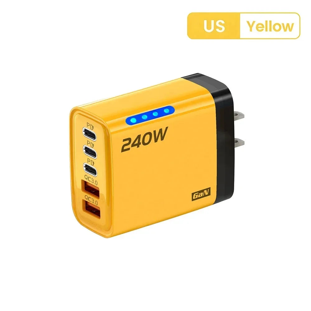 240W 5-in-1 USB-C GaN Desktop Charger