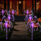 Halloween Solar Bat & Skeleton Garden Stake Lights – 2 Pack