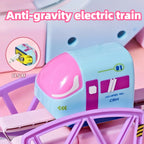 Electric Magnetic Track Building Blocks Toy with Anti-Gravity Vehicles DIY Magic Railway Model Christmas Birthday Gift