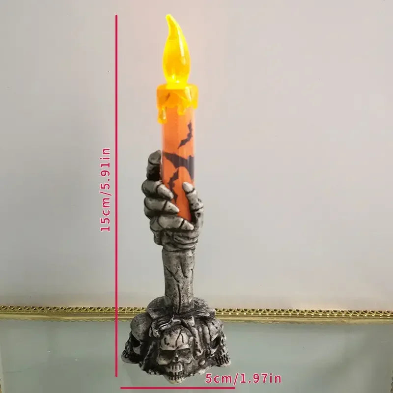 Halloween Skeleton Ghost Hands Led Candles Light