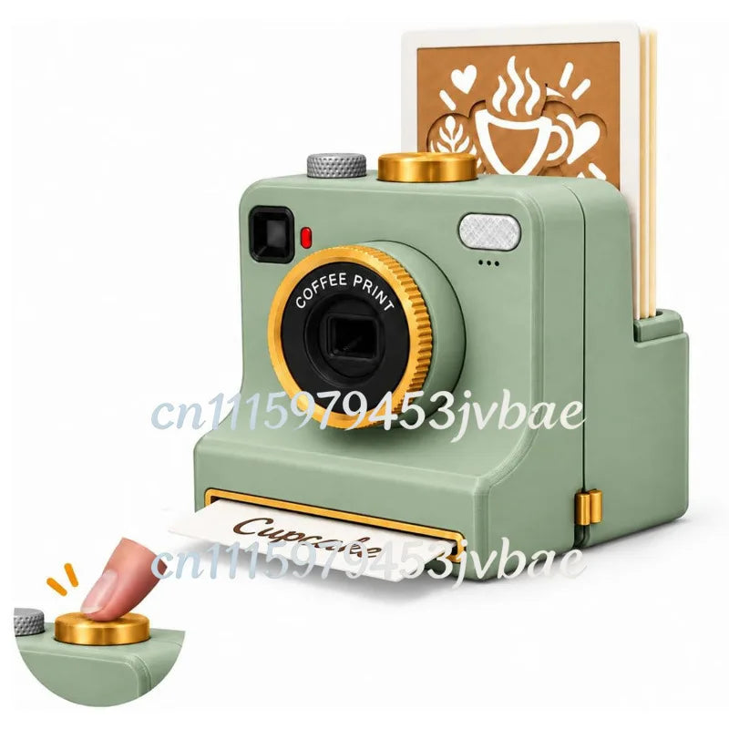 3D Printed Latte Art Camera,One‑touch Coffee Printer Chocolate Foam Machine