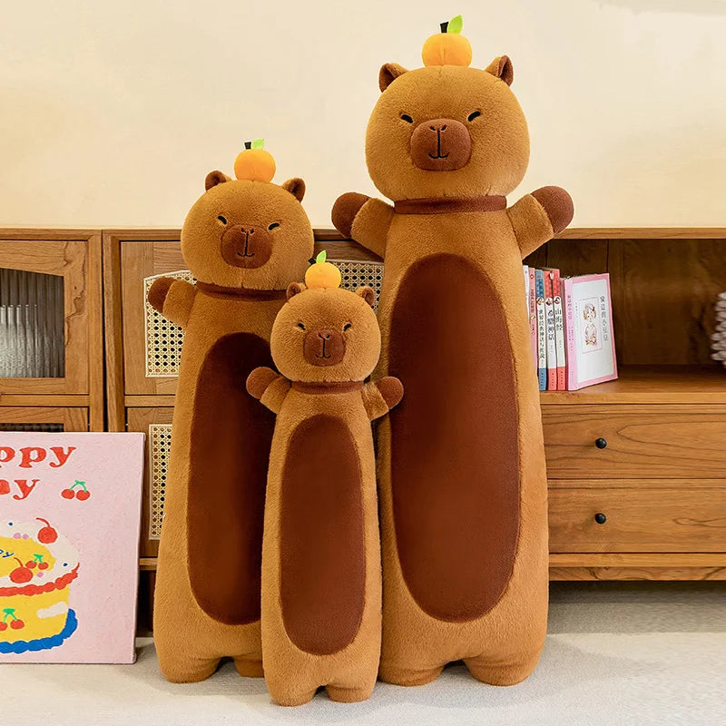 50-110cm Kawaii Giant Long Capybara Plush Pillow Soft Stuffed Animals Cartoon Toys Babys Accompany Sleeping Doll for Girls Gifts