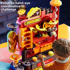 Educational Montessori Toys Multilayer Track Adventure Game Rail Rolling Ball Model Interactive Brain Kids Christmas Gift