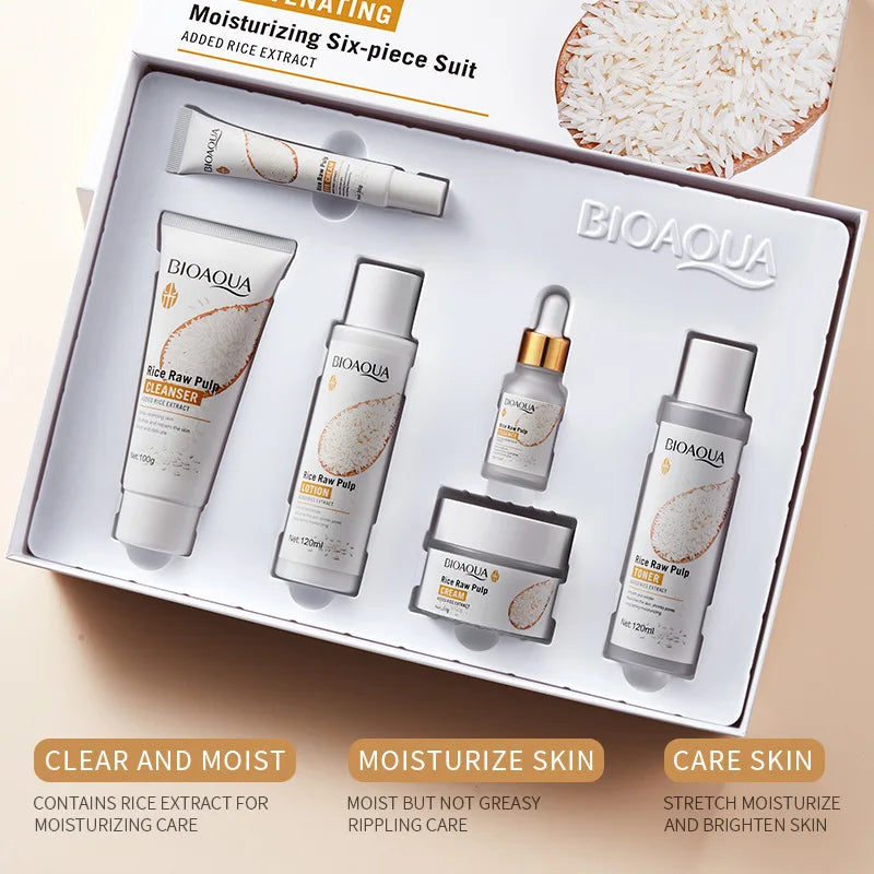 Rice Skincare Set, Rice Pulp Moisturizing And Nourishing Holiday Skincare Gift Box