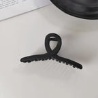 Womans Elegant Black Plastic Hair Claw Grip