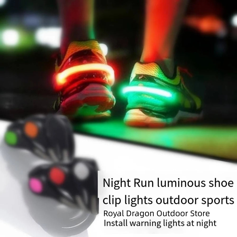 LED Luminous Shoe Clip Light Outdoor Running Cycling Bicycle RGB Novelty Lighting Safety Night Warn Lamp Glowing Zapato Ciclismo