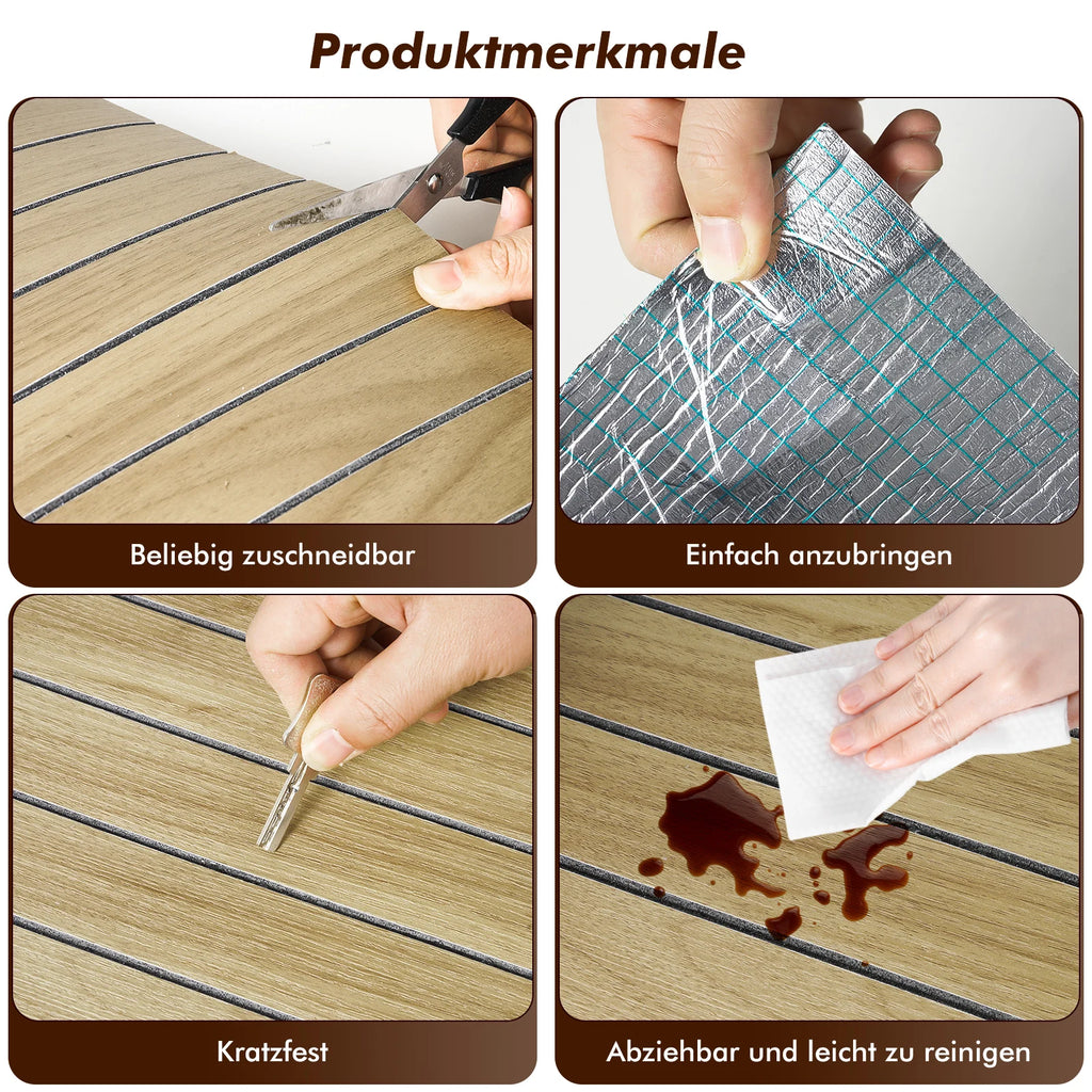 3D Wood Grain Wall Panels Self-Adhesive Foam Thickened Waterproof Wall Stickers