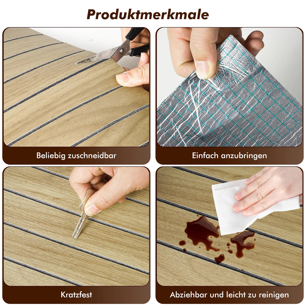 3D Wood Grain Wall Panels Self-Adhesive Foam Thickened Waterproof Wall Stickers