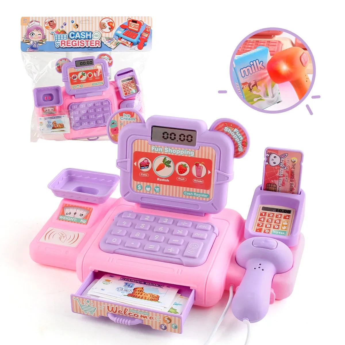 Children's Toy Cash Register with Lights & Sounds