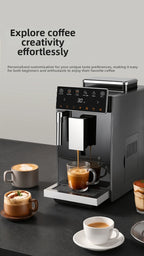 Automatic Espresso Machine with Smart Color Screen, Built-in Grinder & Steam Wand, 20Bar Pressure Coffee Maker for Home, Cappucc