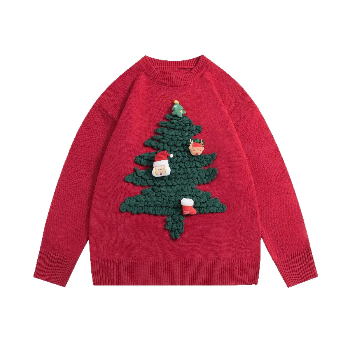 Christmas Red Sweater Women's 2025 Autumn and Winter Loose New Lazy Wind Top Knitted Sweater