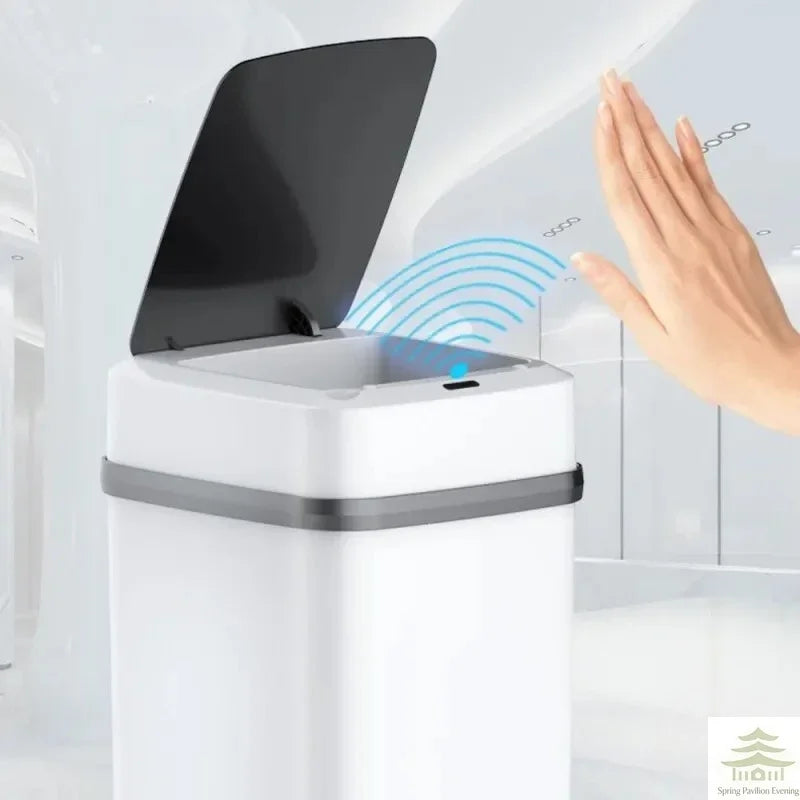 13L Smart Automatic Touch-Free Trash Can Motion Sensor Battery Dustbin Waste Bucket for Kitchen Bathroom Home Office Indoor ﻿