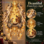 Heavenly Angel Wings Nativity Light – Lighted Nativity Wall Decor