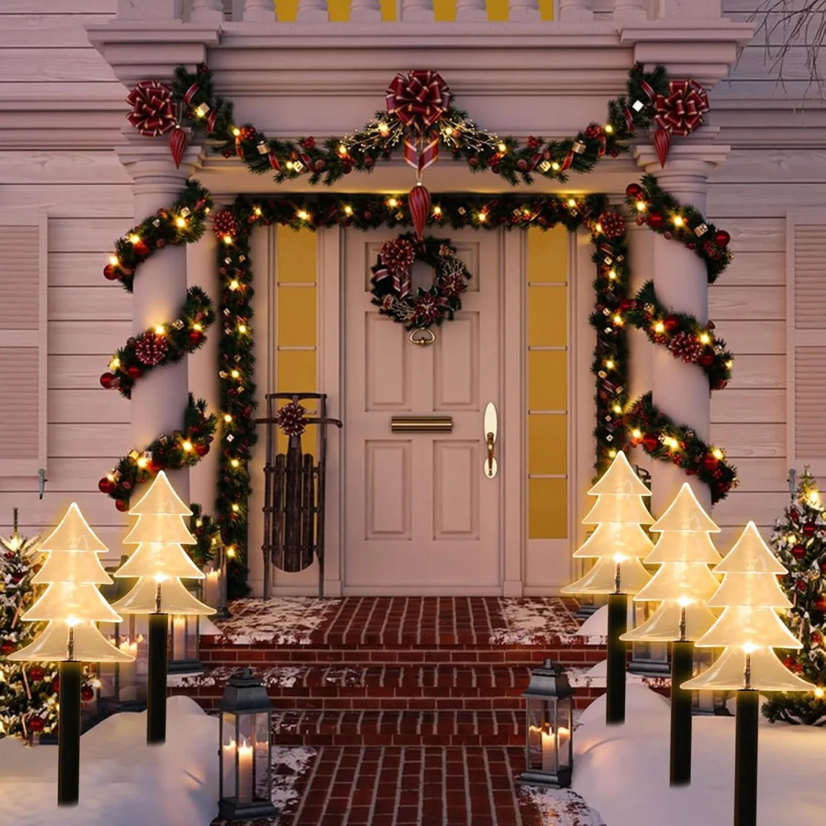Christmas Garden Stake Lights — 5 Pieces, 8 Modes