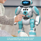 Kids Smart Voice Interaction Robot Blue Plastic Intelligent Robot