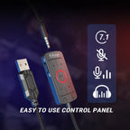 FIFINE Headset,3.5 mm Jack & USB Headphone with 7.1 Surround Sound/Volum Control/Mute Switch for PC / MAC / PS4 / PS5 Mixer-H9