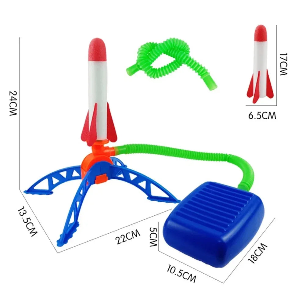 Kids Outdoor Rocket Foot Pump Outdoor Air Pressing Soaring Rocket  Toy Gifts