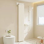 High-Quality Foldable Shower Curtain with Hooks & Ties, Invisible Wet-Dry Separation, Easy Store, Modern Home Decor Style
