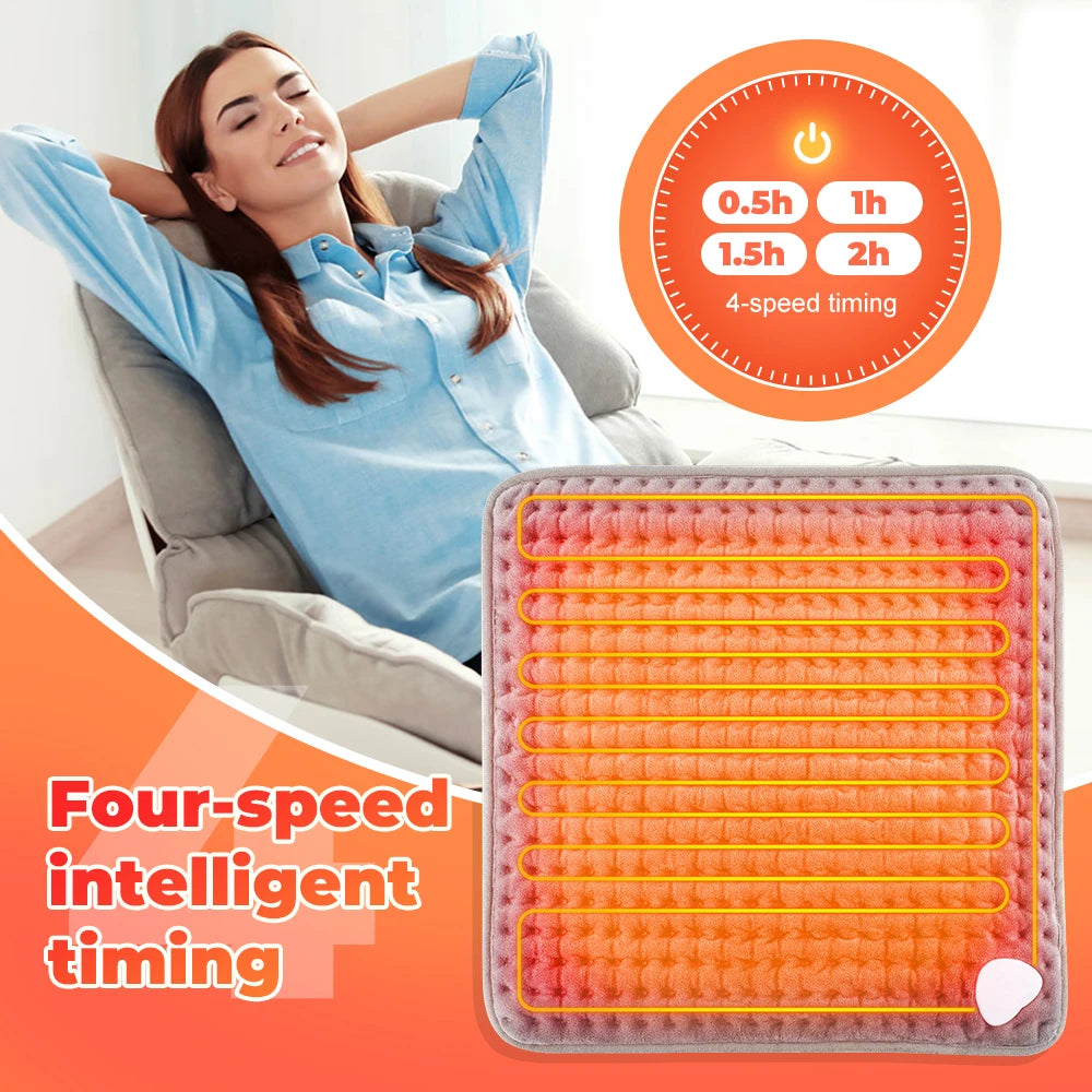 Washable Electric Heating Foot Pad Feet Warmer Household Soft Plush Thermal Heating Blanket Foot Warming Mat Home Office Bedroom
